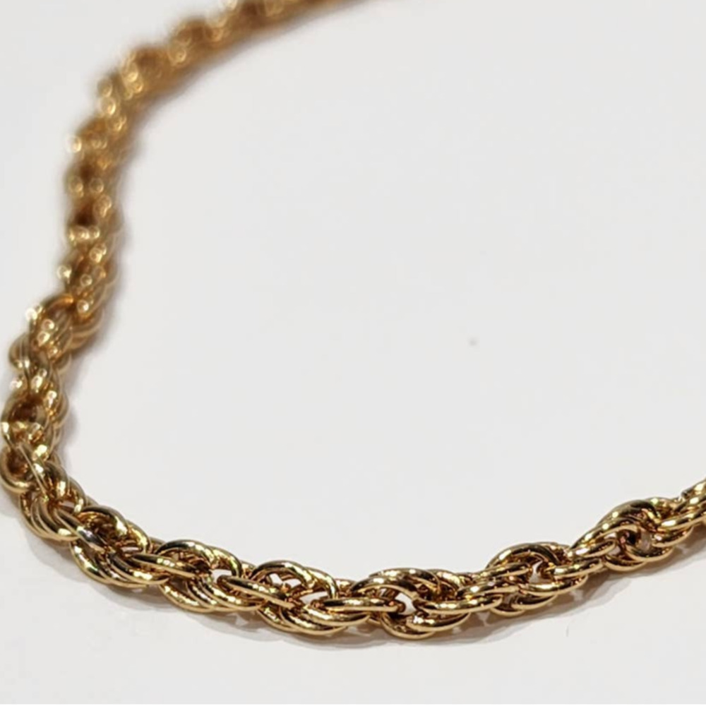 Beautiful Gold Rope Bracelet,‎ 8 inches long, 2mm